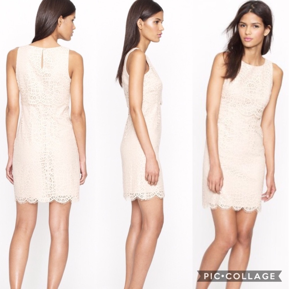 JCREW | TIERED SHIFT DRESS RAINDROP LACE - Picture 3 of 6
